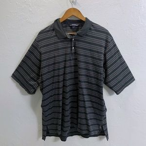 Polo Golf Ralph Lauren Polo Shirt Men's XL Cotton Black Striped Short Sleeve